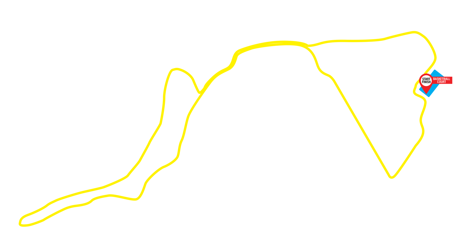 Park Run route map — one big loop of the park